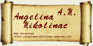 Angelina Mikolinac vizit kartica